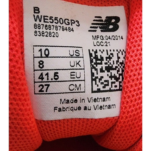 New Balance 550 v3 Womens Shoes Gray Red Athletic Training Sneaker 10B - Picture 3 of 8